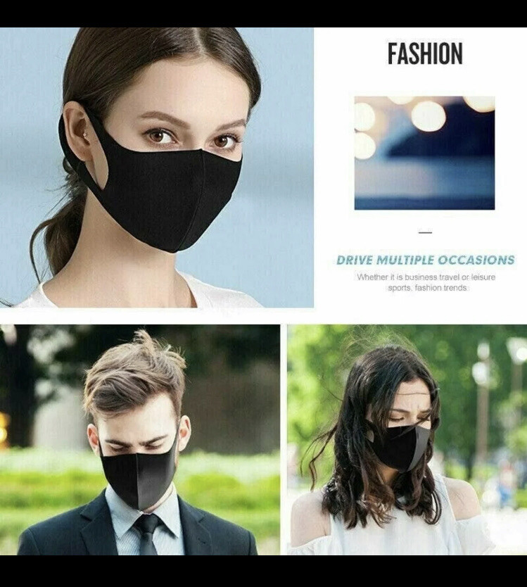 4 pack Face Cover Cloth/Fabric Polyester Clothing Men Women Protective Unisex