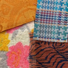 Boho Revival Fragment Pack, 30 Vintage & Reclaimed Fabric Pieces, Textile Art