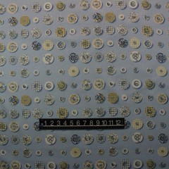 DURALEE ANNABELL PORCELAIN BLUE ASSORTED BUTTONS 100% COTTON FABRIC BY YARD 54″W