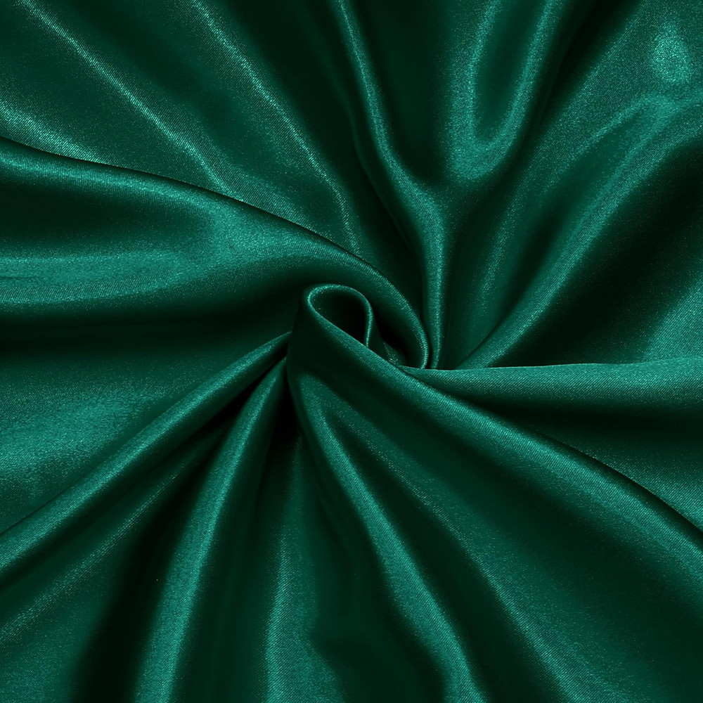 Emerald Green Satin Fabric by the Yard, 3 Yards X 58 Inch Charmeuse Satin Fabric