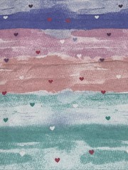 JoAnn Snuggle Flannel Fabric 2.388 Yds Pastel Brushstroke & Hearts New 2 Pieces