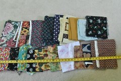 Lot, Quilt Cotton Pieces & Scraps, 3 Pounds & 2 Ounces, S26