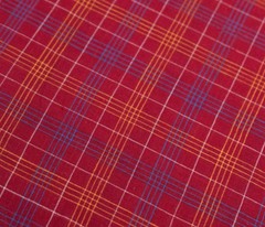 Sushila Vintage Maroon Scrap Saree Pure Cotton Hand Woven Checks Sari Fabric