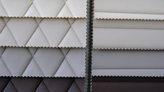 Marine Grade Aqua Faux Leather Upholstery Fabric | Foam Backd Vinyl | Waterproof