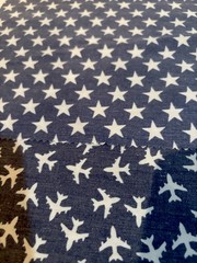 Vintage Klopman Mills Burlington Fabric Samples Trigger Retro 1969 Blue 3 Pieces