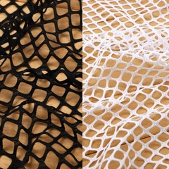 39 X 66 Inches Mesh Fishnet Fabric Net Cloth 10mm Hole for Sportswear Hat Lined