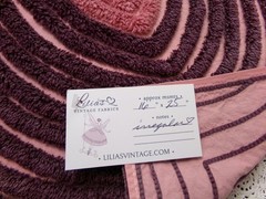 hypnotic sunkissed vtg chenille bedspread fabric pink mauve optic 16″ x 25″