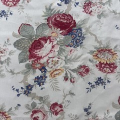 Ralph Lauren Garden Club White Pattern Fabric 58” X 58” Vintage Cottage core