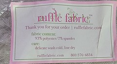 Multi-colored ruffle fabric stretch knit backing Topaz Sands 36″ x 48″