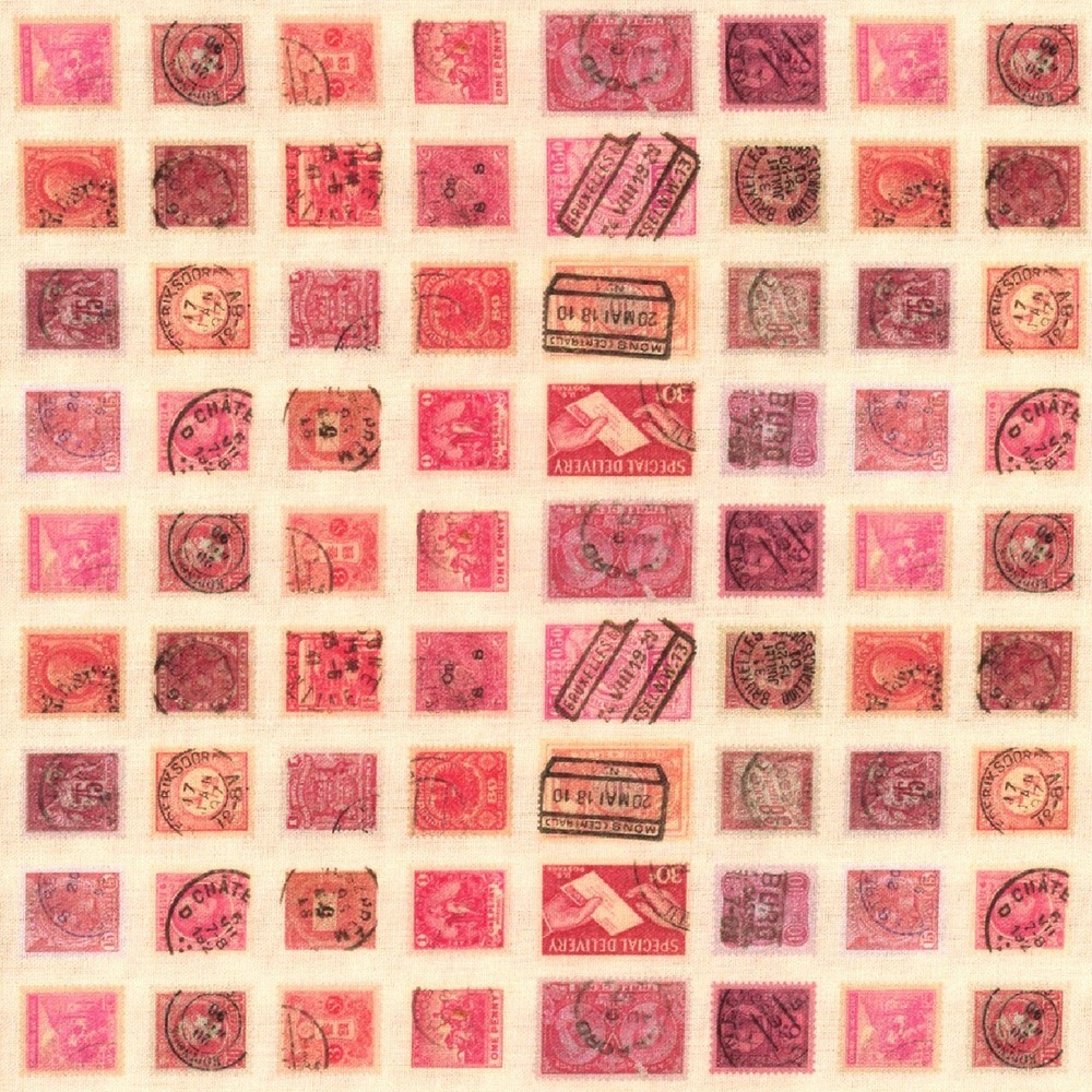 Free Spirit – Palette Pink By Tim Holtz – Stamps – Pink, Fabric by the Yard