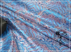 Chinese Japanese Wave Brocade Satin Silky Fabric Dress Clothes Cheongsam DIY