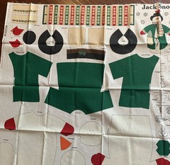 Jack Snow Snowman Cut Sew Fabric Craft Panel Cranston. New uncut