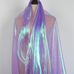 3.3 Yard Magic Purple Organza Fabric with Holographic 3.3Yard,