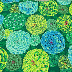 Free Spirit Kaffe Fassett Collective #PWPJ130 Green JAPONICA Cotton Fabric 1 YD