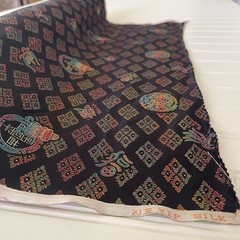 SILK BLACK, Multicolor FABRIC 10 Yards x 23 Inches Wide or 360 Inches x 23 Wide