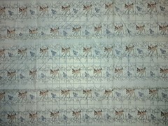 Disney Bambi & Thumper Khaki Fabric 32×44″ Remnant