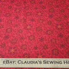 Snow Daze BTY Debra Jordan Bryan Quilting Treasures Snowflakes Red