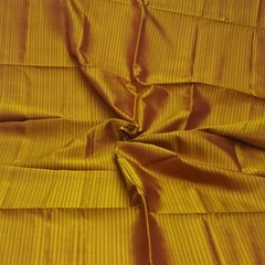 Vintage Yellow Dual Tone 100% Pure Silk Sari Remnant 5YD Craft Fabric Silk Scrap