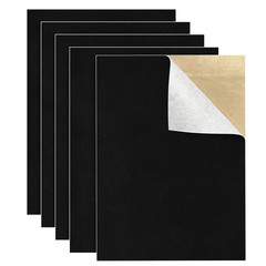 5PCS Self Adhesive Felt Sheet – Black Felt Sheets with Adhesive Backing for Draw