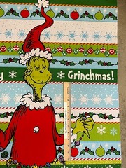 RK Grinch Christmas 100% cotton fabric panel – NOT Premade! Each panel 24×44