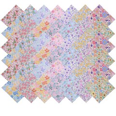 Quilting Charm Packs 42 PCS 5×5 Inch Pastel Spring Floral Cotton Squares