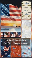 Riley Blake Patriotic Letters From Home Flag Quilting and Crafting Fabric Panel