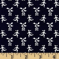 Mary Fons Small Wonders Netherlands Man Windmill Cotton Fabric Sold By The Yard