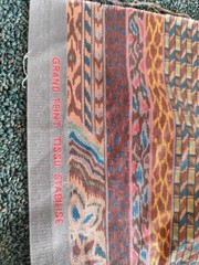 Colorful Bohemian tribal ikat-style geometric striped fabric 5 YDS