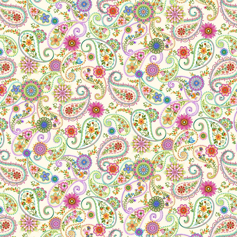Caravan Cream Paisley Studio E BTY 44″ Wide