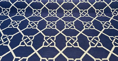 Bridle Navy Blue Geometric Jacquard Upholstery Regal Fabric By The Yard