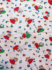 Little Girls Fabric 58″ x 44″ Swings Balloons Babydolls Flowers Butterflies