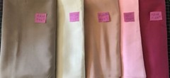 EUC FAUX SILK POLYESTER FABRIC LOT COLOR WAY 5 PIECES PLUS 6.5 YARDS TOTAL