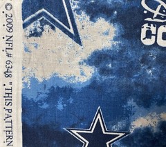 NFL DALLAS COWBOYS football, 2009 Design, HALF Yard (18”x58”) 100% Cotton Fabric