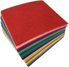 16PCS 8 x 12 inches (20 x 30cm) Assorted Color Felt Fabric Sheets Patchwork Sewi