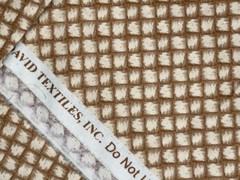 28″ X 43″ Vintage Woven Texture Fabric by David Textiles Brown Gold Cream Tan