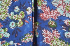 10 Yard Hand Block New Print Fabric 100%Cotton NO TARRIF CHARGES 100%✅ ZK_130