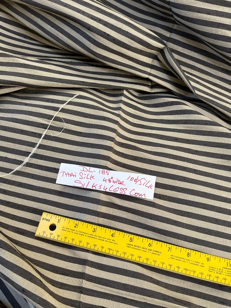 Designer Quality 100% Silk Heavy Thai Dupioni Fabrics Stripes!!!