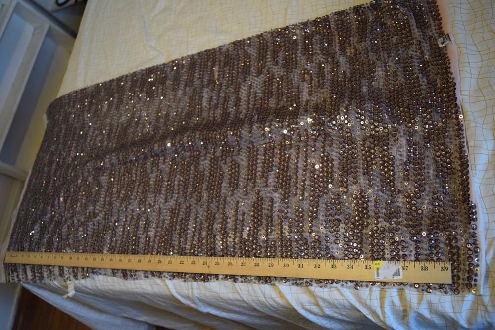 One Yard Cut Of Couture Beaded Fabric
