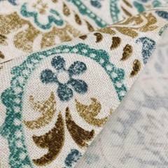 Mill Creek GRESHAM Paisley STONE BLUE Cotton Drapery Pillow Sewing Fabric BTY