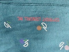 Vintage Loomskill Inc. Printed Teal Knit Fabic 1 1/2 yard x 58″ + Cut scraps