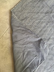 Hearth & Hand Duvet Cover 1 Sham FULL/QUEEN Blue white Textured 100% Cotton