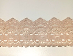 Stretch Floral Lace Trim Beige Nude 2 3/4″ DIY Crafts Lingerie Slips 5 Yards