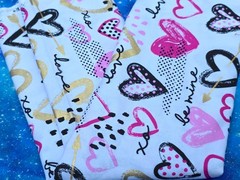 HOBBY LOBBY COTTON HEARTS LOVE FABRIC 1054 LOVE REMNANT 45″L X22″W VALENTINE’S