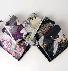 KONA BAY Premium Quilt Fabric Lot Asian Oriental Birds Cranes Art Panels