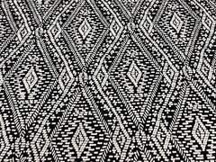 Harlequin Tribal Diamond Embroidery Like Fabric- Turaco / Onyx 2 yds HMIF133064