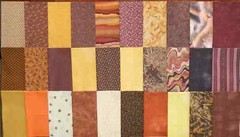 48 PCS BROWN/ YELLOW PRINT ~ 5″X5″ QUILT SQUARES CHARM PACK ~ FREE SHIPPING