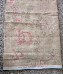 Portfolio Textiles fabric floral muted antique rose flowers Teflon 2+ yards