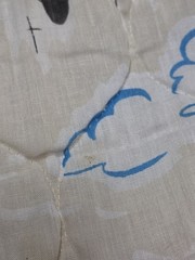 Vintage Walt Disney Productions Mickey and Friends Quilted Fabric Panel