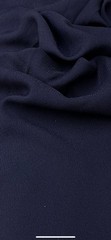 $38 for 2 Yards Real Wool Crepe Fabric Suiting, (Drapey) Color Medium Navy Blue