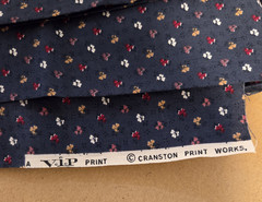 VIP Cranston Print Works fabric navy blue w small design 108″ x 41″